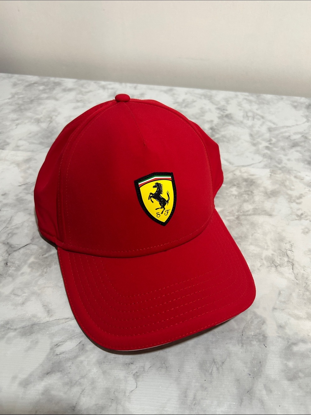 Ferrari Red Logo Cap with Yellow Shield  One Size